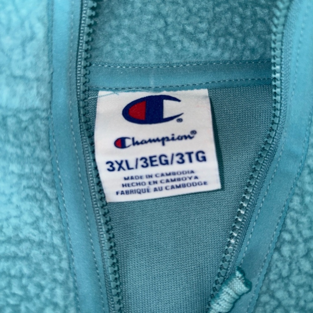 Champion Men's Micro Fleece 1/4 Zip Pullover Milky Way Blue NWT - Picture 7 of 15